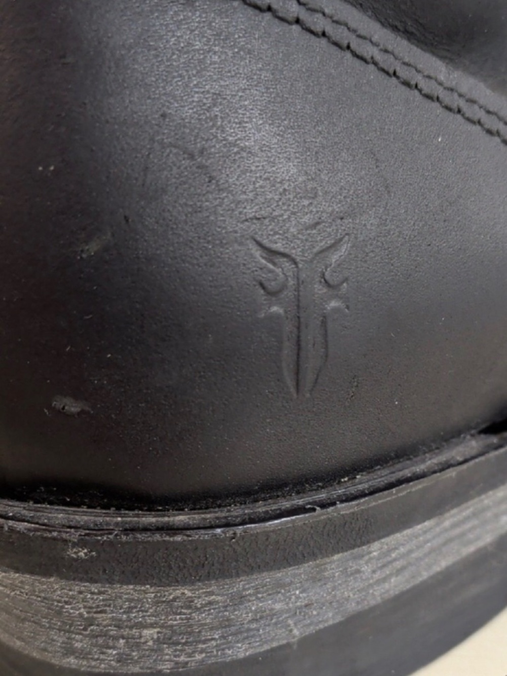 FRYE Leather Engineer Boots, Women’s Size 9, Black with Silvertone Buckle - Picture 8 of 14